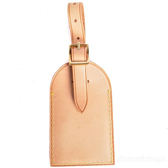 Authentic LOUIS VUITTON Vachetta leather Luggage Name Tag - SI - Picture 2 of 14